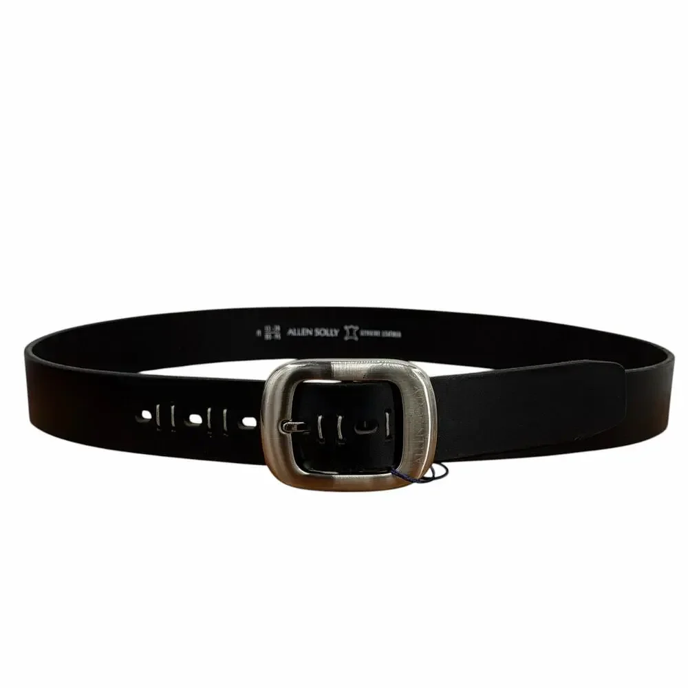 Allen Solly Dress Leather Belt Mens M Black Office Professional Classic Modern